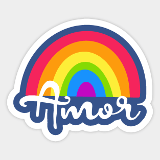 Amor - arcoiris - rainbow design Sticker